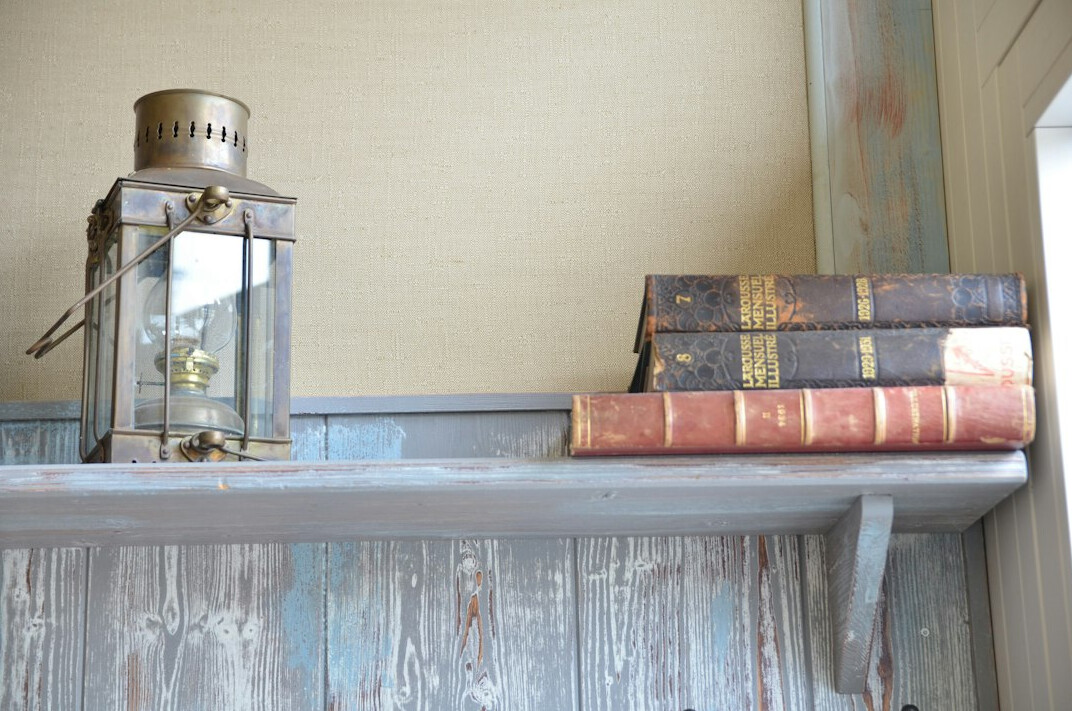 Archival bookshelves with old bound research journals