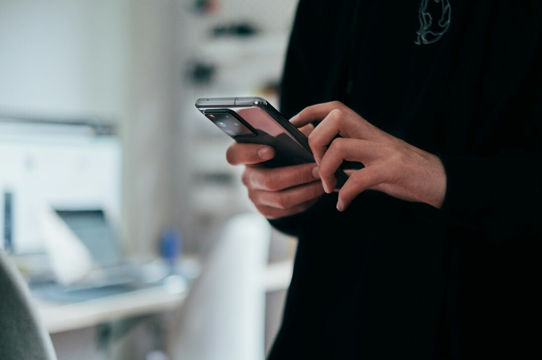 person scrolling social media feed