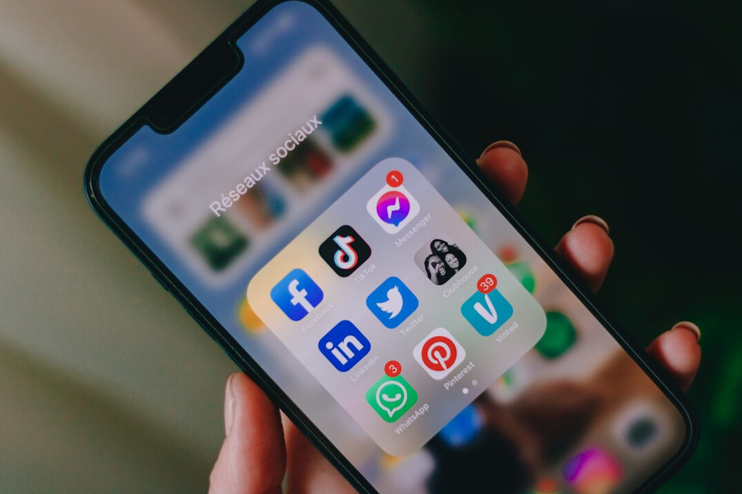 person scrolling social media feed